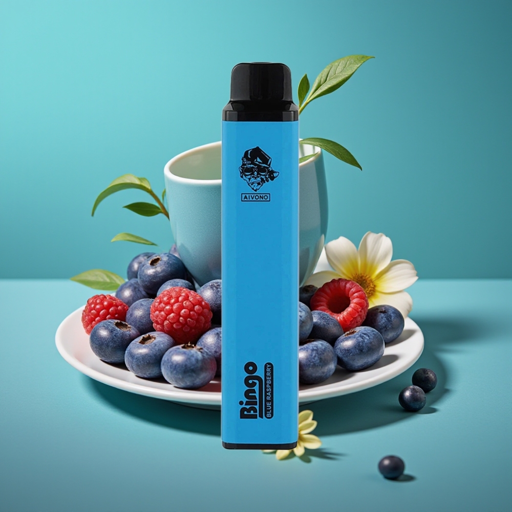 Aivono AIM BINGO 4000 Puffs – 10 mL, 1000mAh, 0%/2%/5% – Framboise Bleue