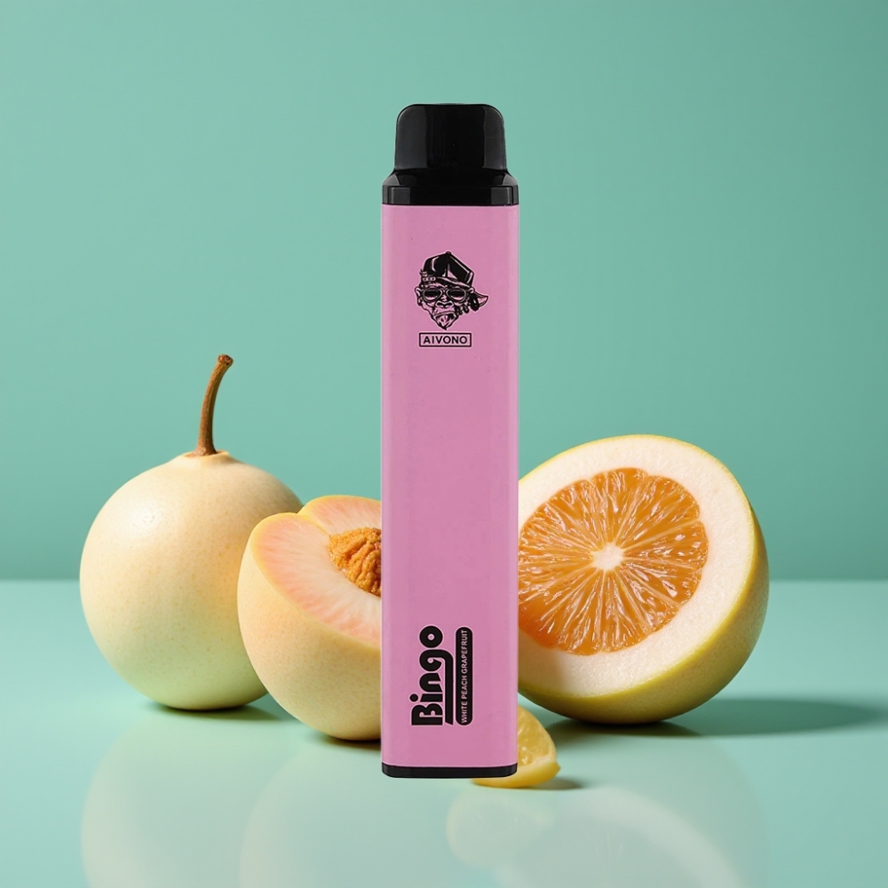 Aivono AIM BINGO 4000 Puffs Rechargeable 10 mL Pêche Blanche Pamplemousse Vape Jetable 1000mAh