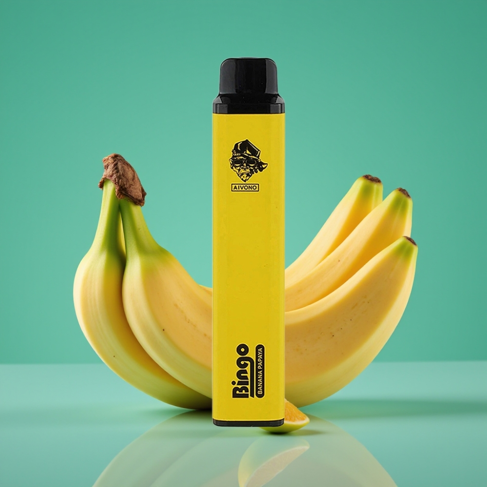 Aivono AIM BINGO 4000 Puffs Rechargeable 10mL Banane Papaye Vape Jetable 1000mAh Compact 21×123mm