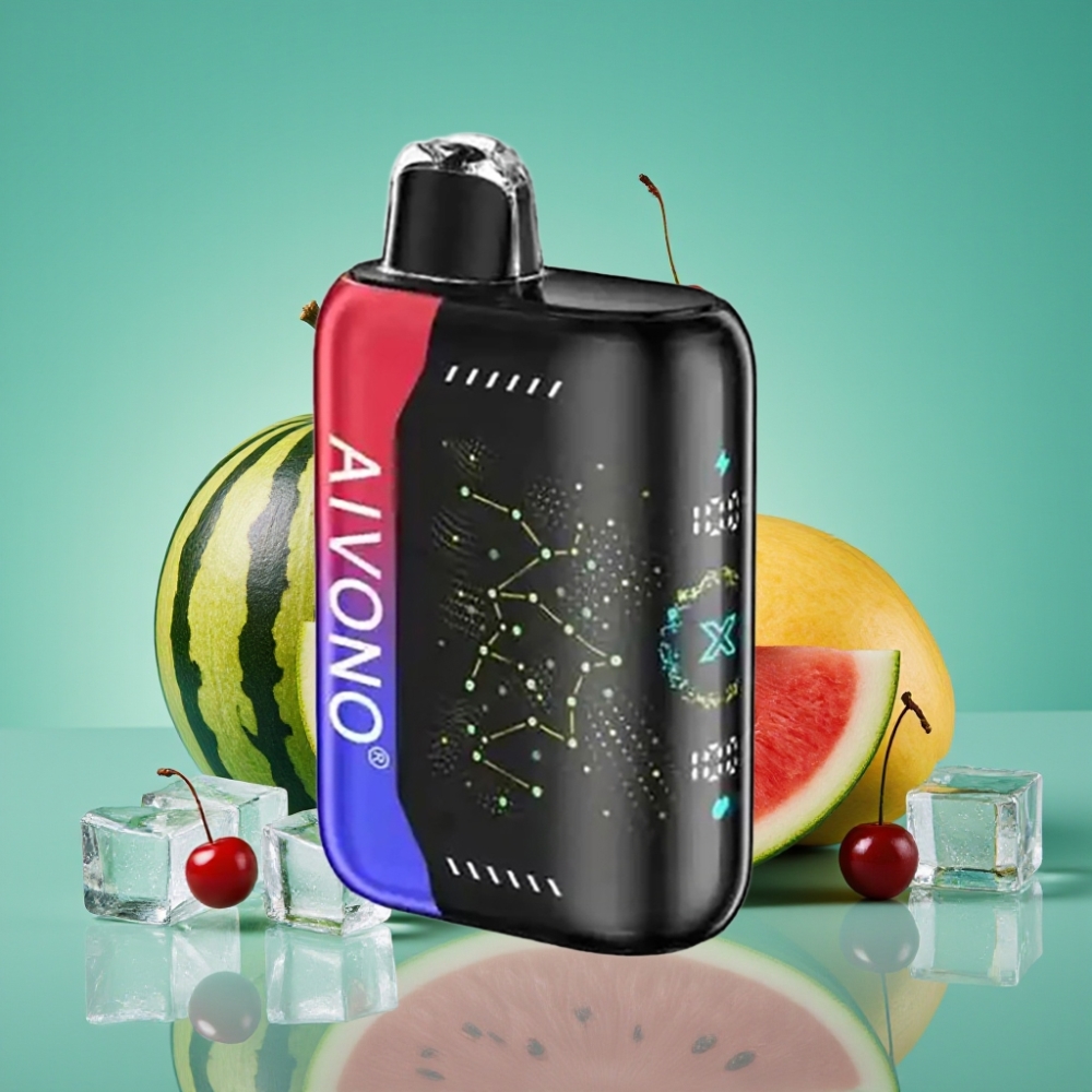 Aivono AIM BOOM 25000 Puffs Pastèque Cerise Glacée Vape Jetable – 28ml E-Liquid, 650mAh Battery, 1.2 Ohm Mesh Coil