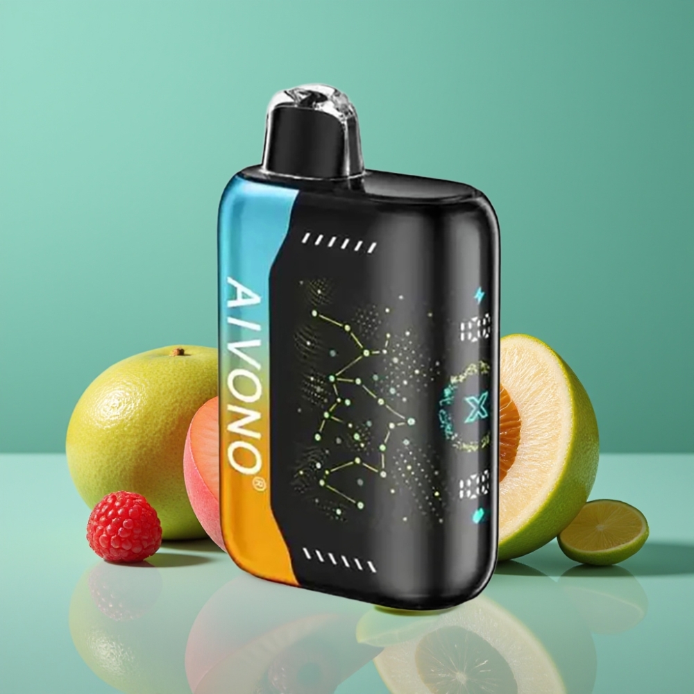 Aivono AIM BOOM 25000 Puffs Vape Jetable Framboise Pêche Citron Vert – 28ml – 650mAh – 0%/2%/3%/5% Nicotine