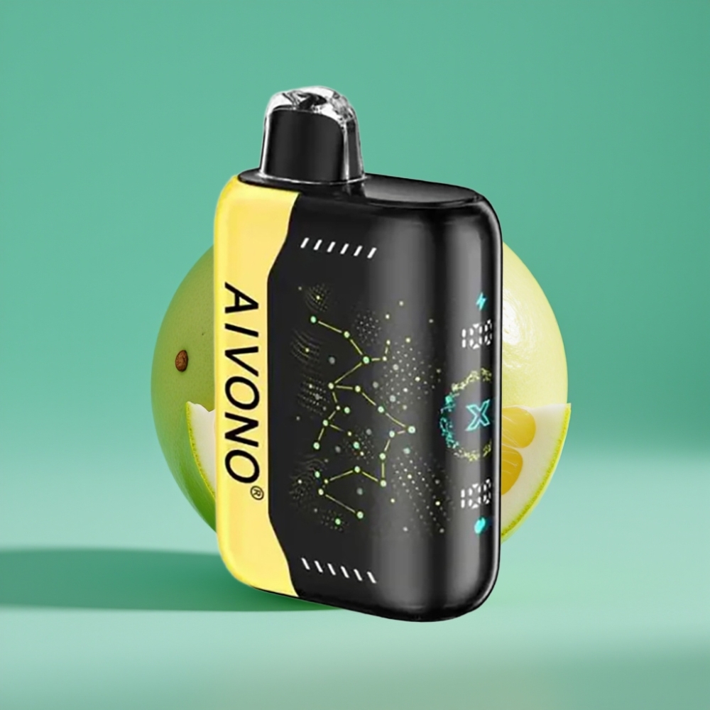 Aivono AIM BOOM 25000 Puffs Vape Jetable Melon Citron – 28ml E-Liquid, 650mAh Battery, 1.2 ohm Mesh Coil, Type-C Charging