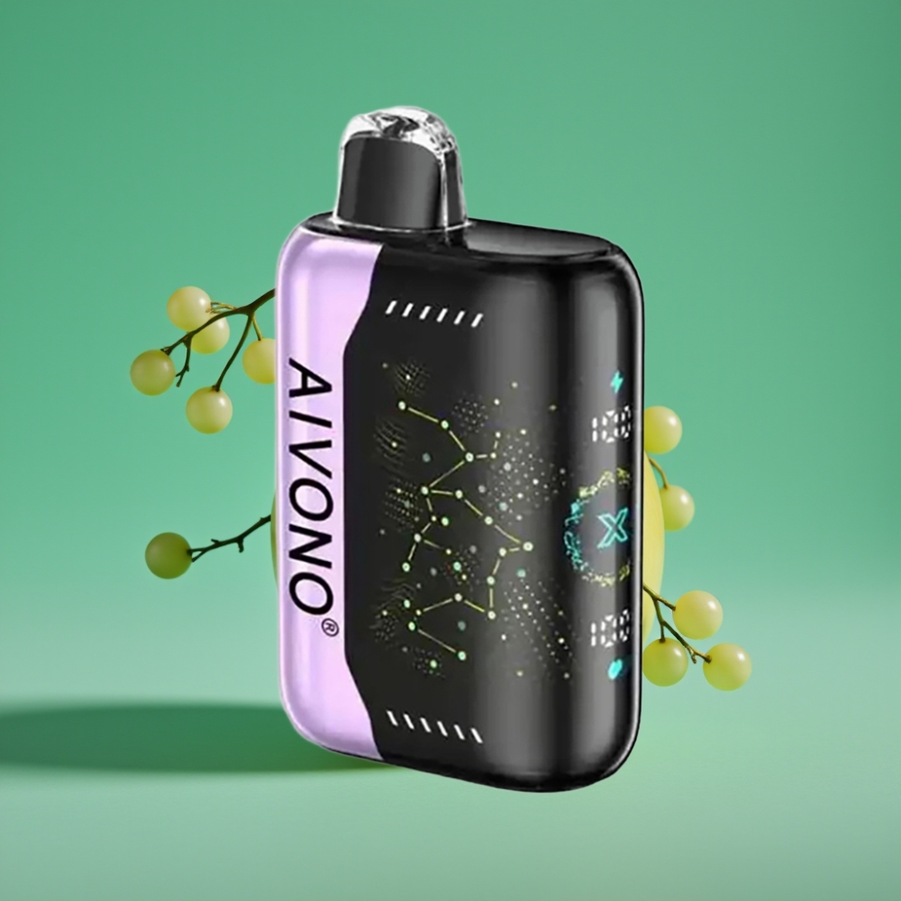 Aivono AIM BOOM 25000 Puffs Vape Jetable Pomme Verte Raisin 28ml 650mAh Type-C