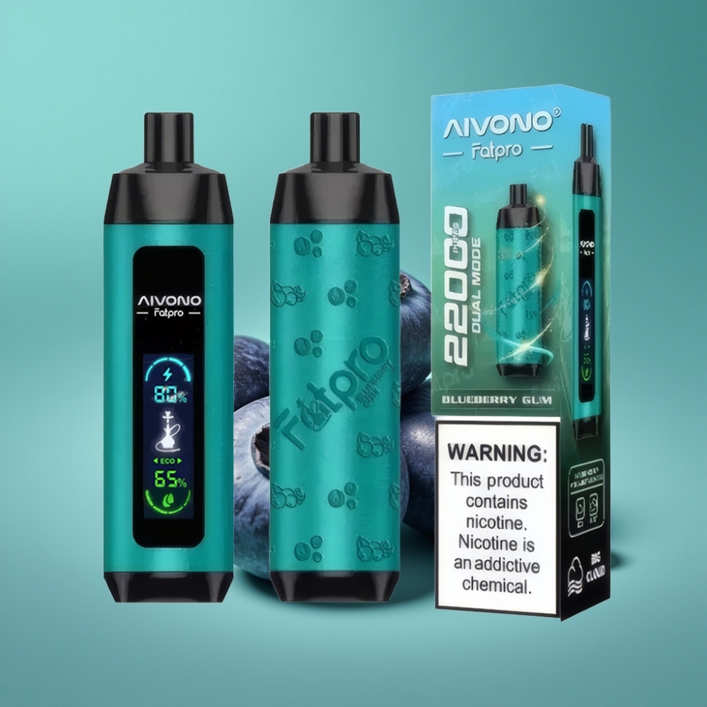 Aivono AIM FATPRO 22000 Puffs Rechargeable 28ml Vape Jetable Myrtille Dual Modes Mesh Coil 0.6 ohm