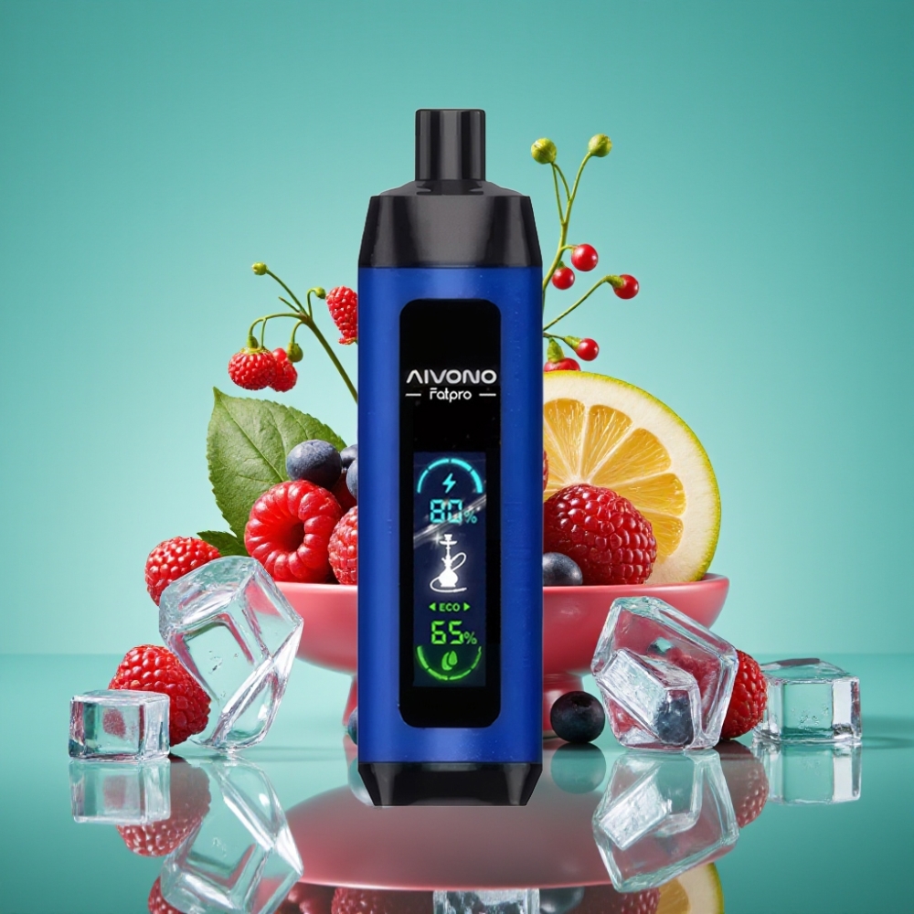 Aivono AIM FATPRO 22000 Puffs Rechargeable Vape Jetable Baie Glacée – 28ml E-liquide, 0,6 ohm Mesh Coil, Dual Modes Eco/Boost