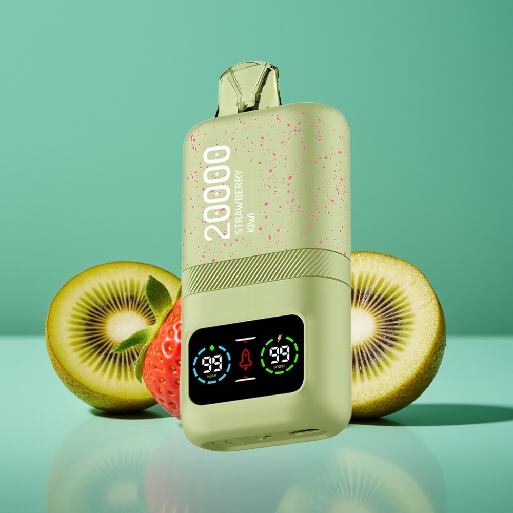 Aivono AIM MAGIC 20000 Puffs Fraise Kiwi Rechargeable Type-C 26ml 5% Nicotine Dual Mesh Coils LCD