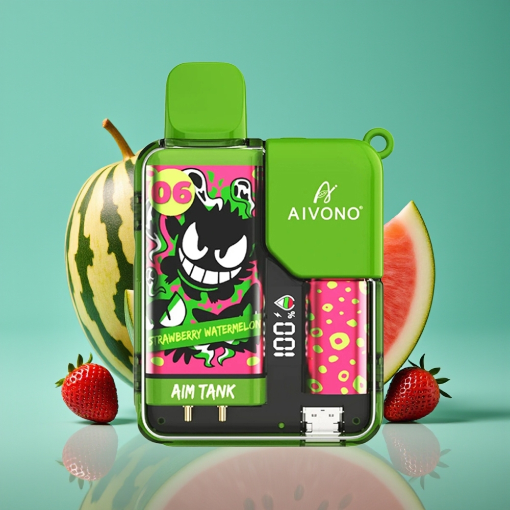 Aivono AIM-TANK 9500 Puffs - 18ml / 650mAh / LCD - Fraise Pastèque