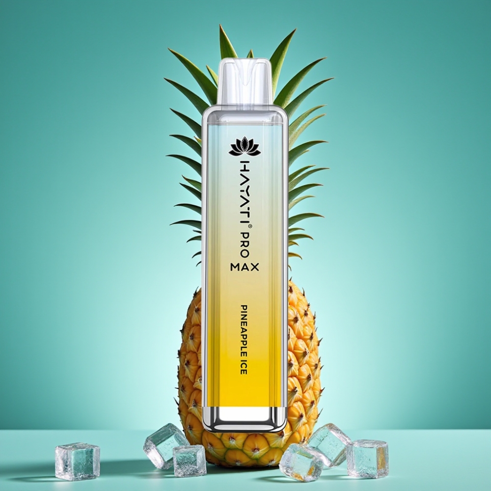 Hayati Pro Max 4000 Puffs Rechargeable Vape Jetable Ananas Glacé avec Batterie 1400mAh et LED