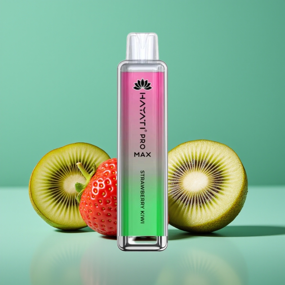 Hayati Pro Max 4000 Puffs Vape Jetable Fraise Kiwi Rechargeable avec LED - 2%, 5% Nicotine - 1400mAh - TPD-Compliance