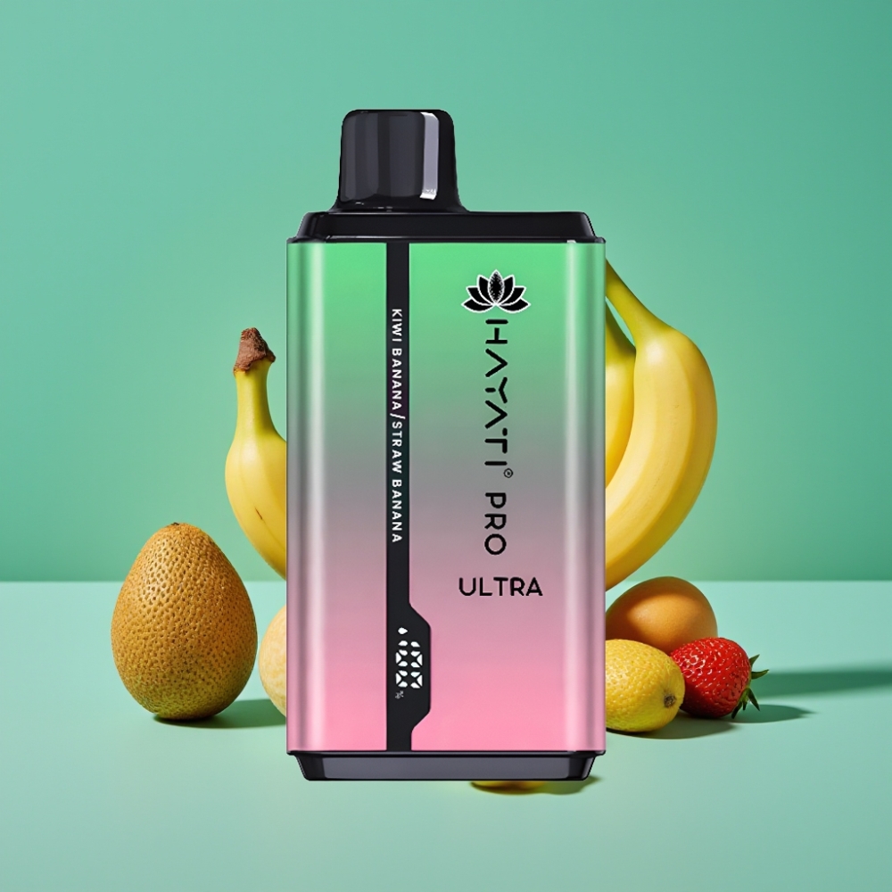 Hayati Pro Ultra 15000 Puffs 850mAh 24ml 2% Kiwi Banane Fraise Banane 49 Saveurs