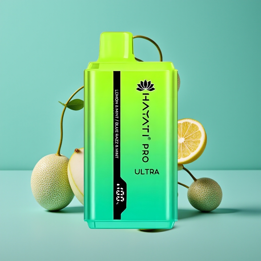Hayati Pro Ultra 15000 Puffs - 850mAh - 2×12ml - 2% - Citron & Menthe / Blue Razz & Menthe - 49 Saveurs