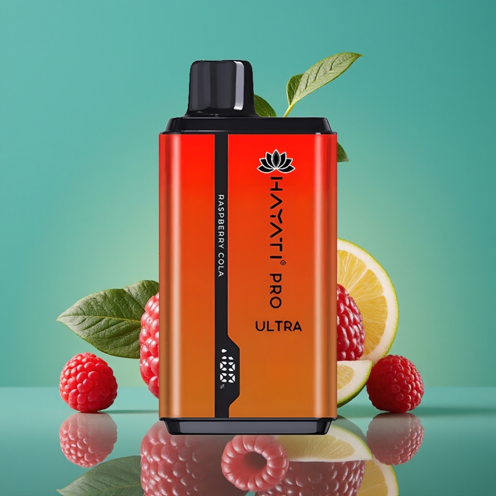 Hayati Pro Ultra 15000 Puffs - 850mAh - 2×12ml - 2% - Framboise Cola