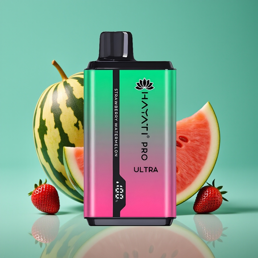 Hayati Pro Ultra 15000 Puffs - Fraise Pastèque - 850mAh - 2×12ml - 2% Nicotine - 49 Saveurs