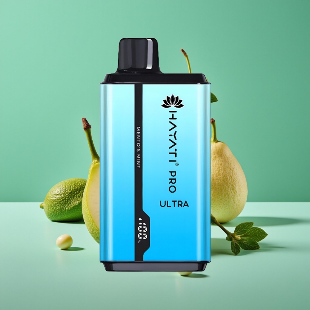 Hayati Pro Ultra 15000 Puffs Menthe Menthol Vape Jetable - 850mAh, 2×12ml, 2% Nicotine, 49 Saveurs