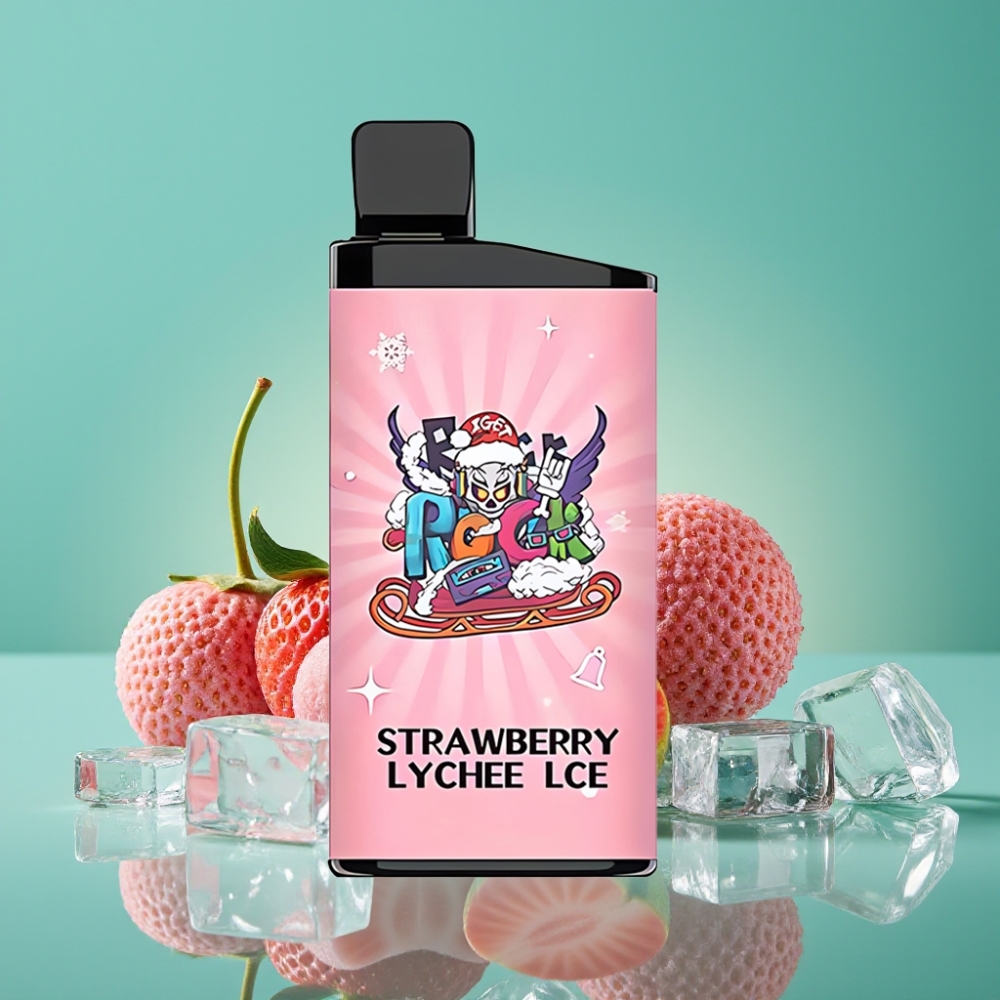 IGET Bar 3500 Puffs - Fraise Litchi Glacé - 1400 mAh - 1.2 Ohm Mesh Coil