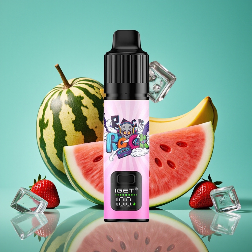 IGET BAR PLUS S3 POD 10000 Puffs 18 ml 5% Nicotine Vape Jetable Fraise Pastèque Glacée