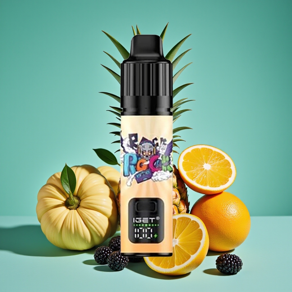 IGET BAR PLUS S3 POD 10000 Puffs Vape Jetable 18ml 5% Nicotine Mûre Ananas Orange