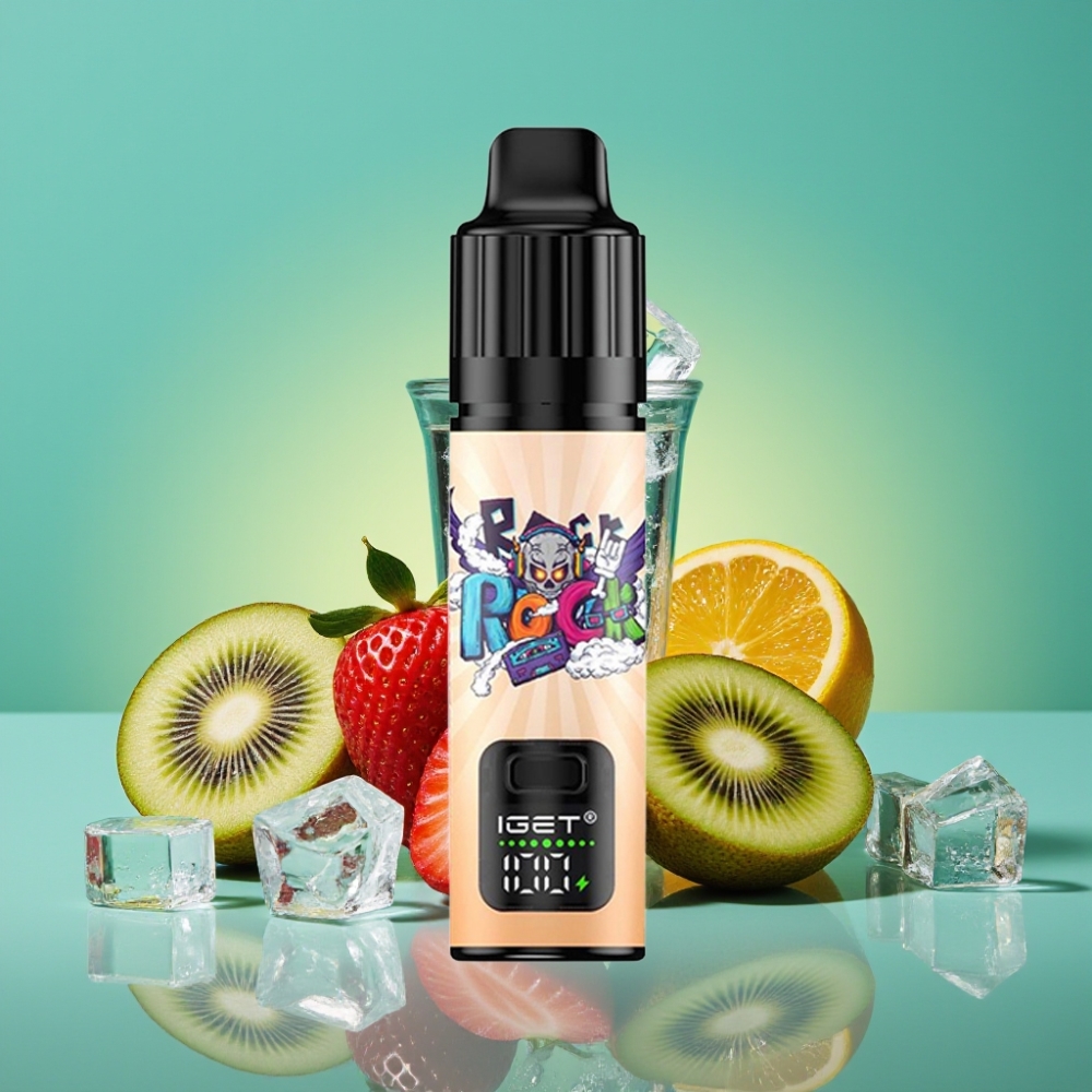 IGET BAR PLUS S3 POD 10 000 Puffs - 18 ml - 5% Nicotine - Vape Jetable Fraise Kiwi Glace