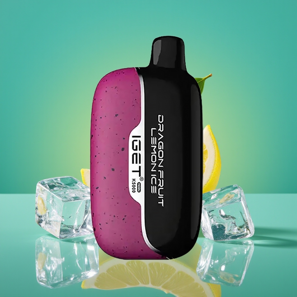 IGET Moon K5000 Puffs Vape Disposable Fruit du Dragon Citron Glace - 5000 Puffs, 1.35 Ohm Mesh Coil, 81.5 g