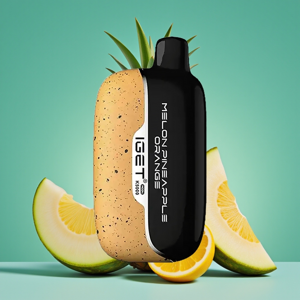 IGET Moon K5000 Puffs Vape Disposable Melon Ananas Orange - 5000 Puffs, 81.5 g, PC, Mesh Coil 1.35 Ohm, 49.5x25.3x99.4 mm
