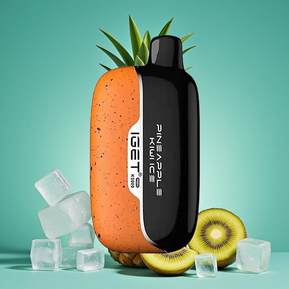 IGET Moon K5000 Puffs - Vape Jetable Ananas Kiwi Glacé - 5000 Puffs | Résistance Mesh 1.35 Ohm | Poids Net 81.5 g | Dimensions 49.5x25.3x99.4 mm