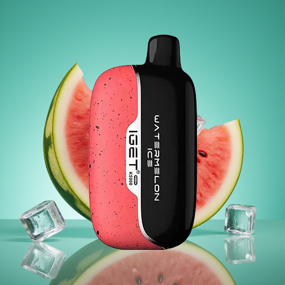 IGET Moon K5000 Puffs Vape Jetable Pastèque Glacée – 5000 Puffs, Bobine Mesh 1.35Ω, Poids Net 81.5 g