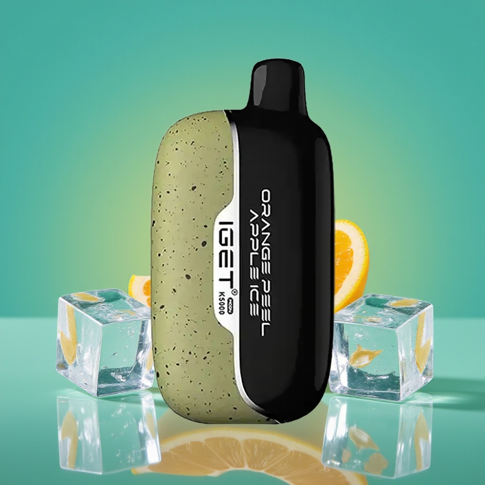 IGET Moon K5000 Puffs - Écorce d'Orange Pomme Glacée - 5000 Puffs / 81.5 g / Coil Mesh 1.35 Ohm