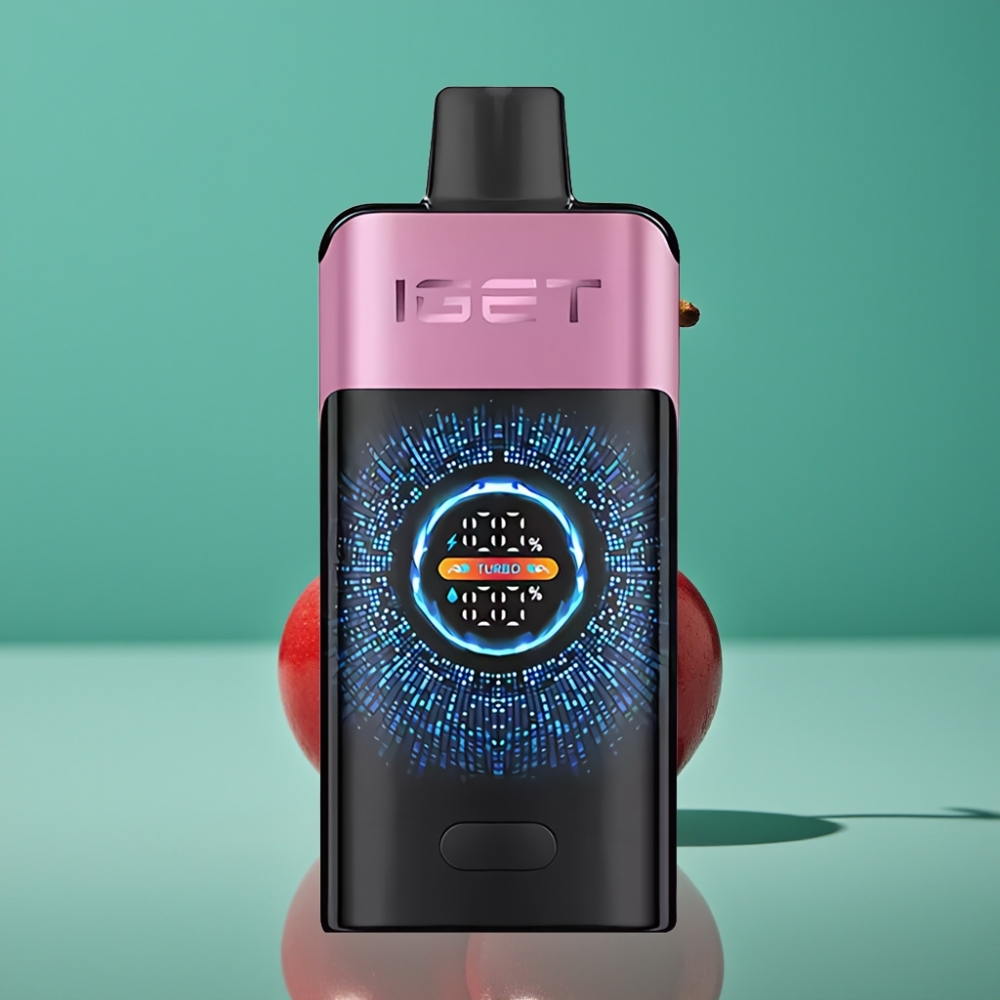IGET ONE 12000 Puffs Vape Jetable Monster Cerise avec Écran Courbe Couleur et Double Bobine Mesh 0.6 ohm