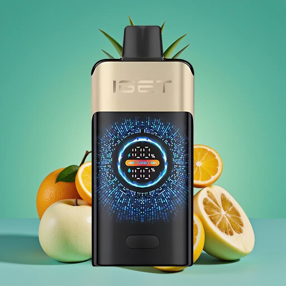 IGET ONE 12000 Puffs Vape Jetable Monster Tropical Orange – 2700 mAh, Écran Courbé Couleur, Double Mesh 0.6 ohm
