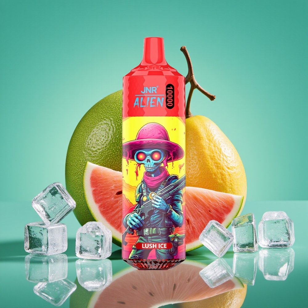 JNR Alien 10000 Puffs Glace Rafraîchissante avec LED RGB, 850mAh, Charge Rapide Type-C, Design Sportif