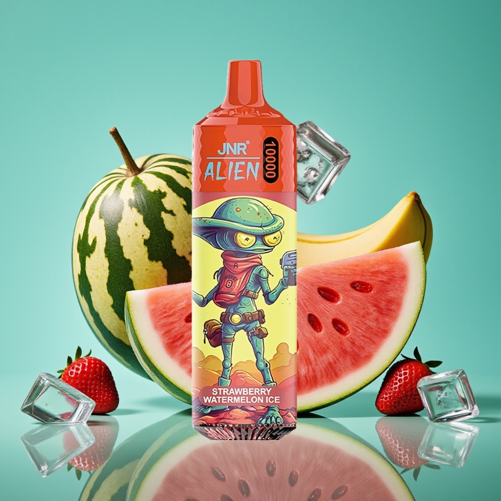 JNR Alien 10000 Puffs Vape Disposable Fraise Pastèque Glacée – 850mAh, 20ml, Type-C, LED RGB