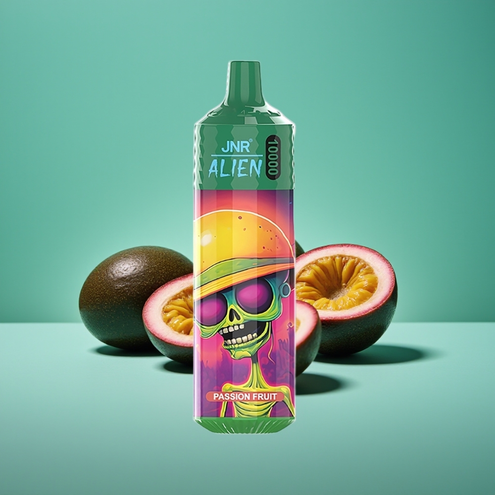 JNR Alien 10000 Puffs Vape Jetable Fruit de la Passion – 20ml E-liquide, 850mAh, Charge Rapide Type-C, LED RGB
