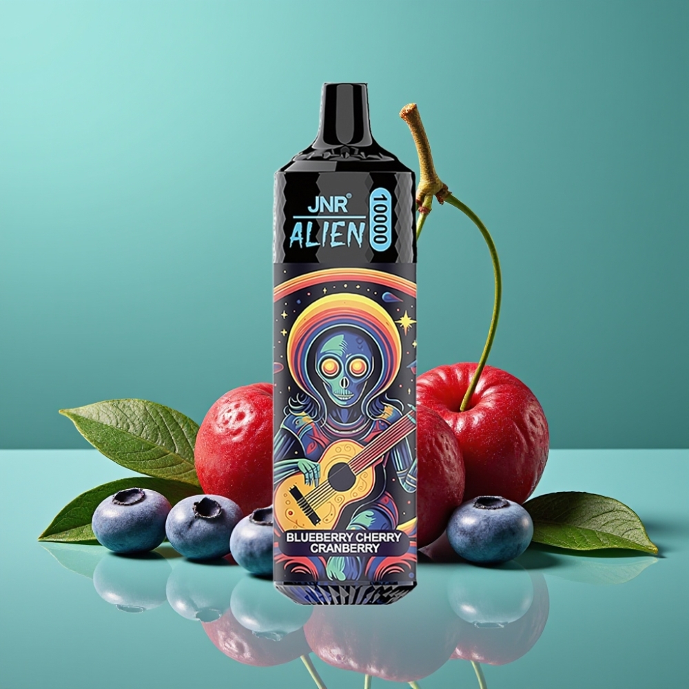 JNR Alien 10000 Puffs Vape Jetable Myrtille Cerise Cranberry – 20ml E-Liquid, 850mAh, Type-C, LED RGB
