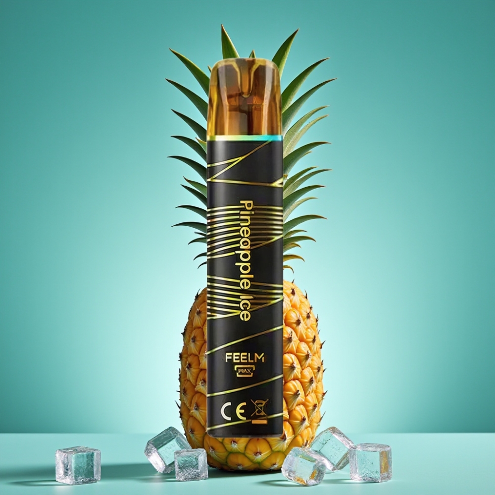 JNR Black&Golden 800 Puffs Vape Jetable Ananas Glacé – 550mAh, 2ml, TPD, 2% Nicotine