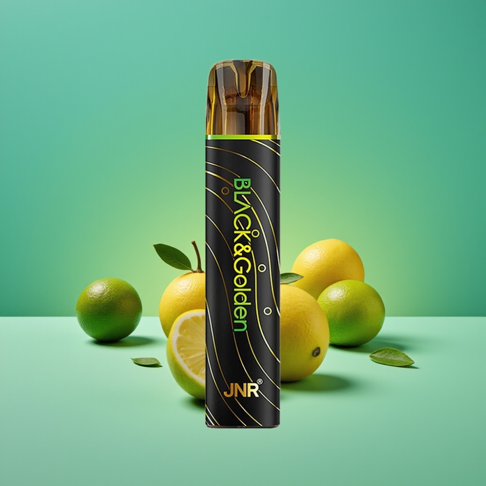 JNR Black&Golden 800 Puffs Vape Jetable Citron & Citron Vert – 550mAh, 2ml, TPD, 2% Nicotine