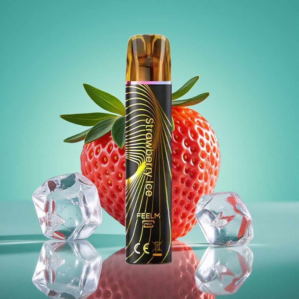 JNR Black&Golden 800 Puffs Vape Jetable Fraise Glacée – 550mAh, 2ml (TPD, Nicotine 2%)