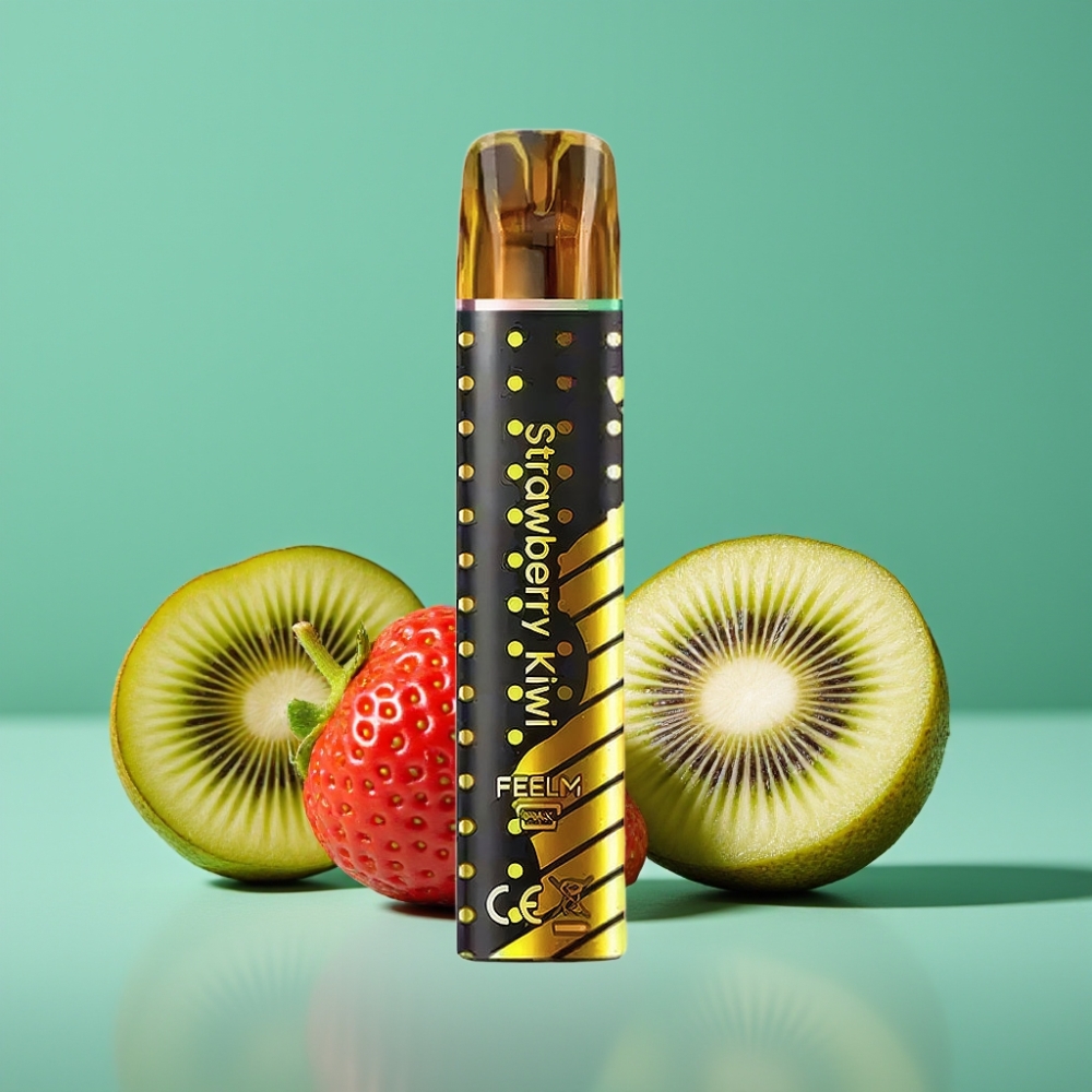 JNR Black&Golden 800 Puffs Vape Jetable Fraise Kiwi - 550mAh, 2ml, TPD, 2% Nicotine