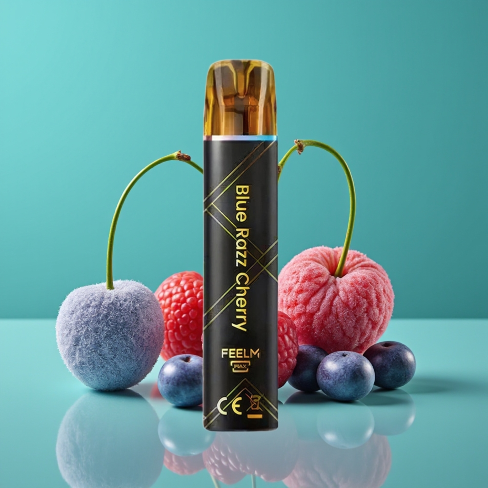 JNR Black&Golden 800 Puffs Vape Jetable Framboise Bleue Cerise - 550mAh, 2ml, TPD, Sans Recharge, 2% Nicotine