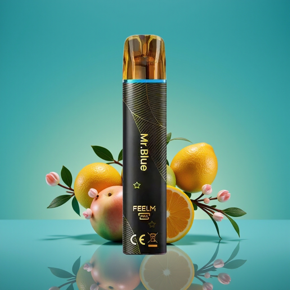 JNR Black&Golden 800 Puffs Vape Jetable Mr Blue - 550mAh, 2ml, TPD, Nicotine 2%