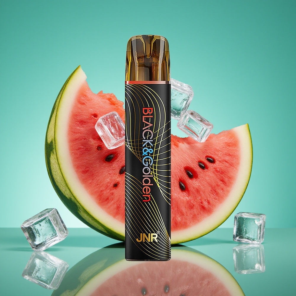 JNR Black&Golden 800 Puffs Vape Jetable Pastèque Glacée 2ml 2% Nicotine TPD