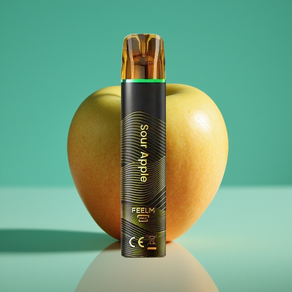 JNR Black&Golden 800 Puffs Vape Jetable Pomme Verte – 550mAh, 2ml, 2% Nicotine, TPD Certified