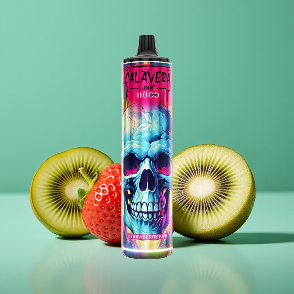 JNR Calavera 11000 Puffs Type-C Rechargeable Vape Jetable 21ml Fraise Kiwi