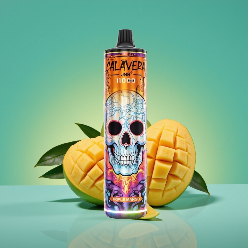 JNR Calavera Triple Mangue 11000 Puffs – Rechargeable USB-C, 850mAh, 21ml, 1.0ohm Mesh – 0%/2%/5% Nicotine