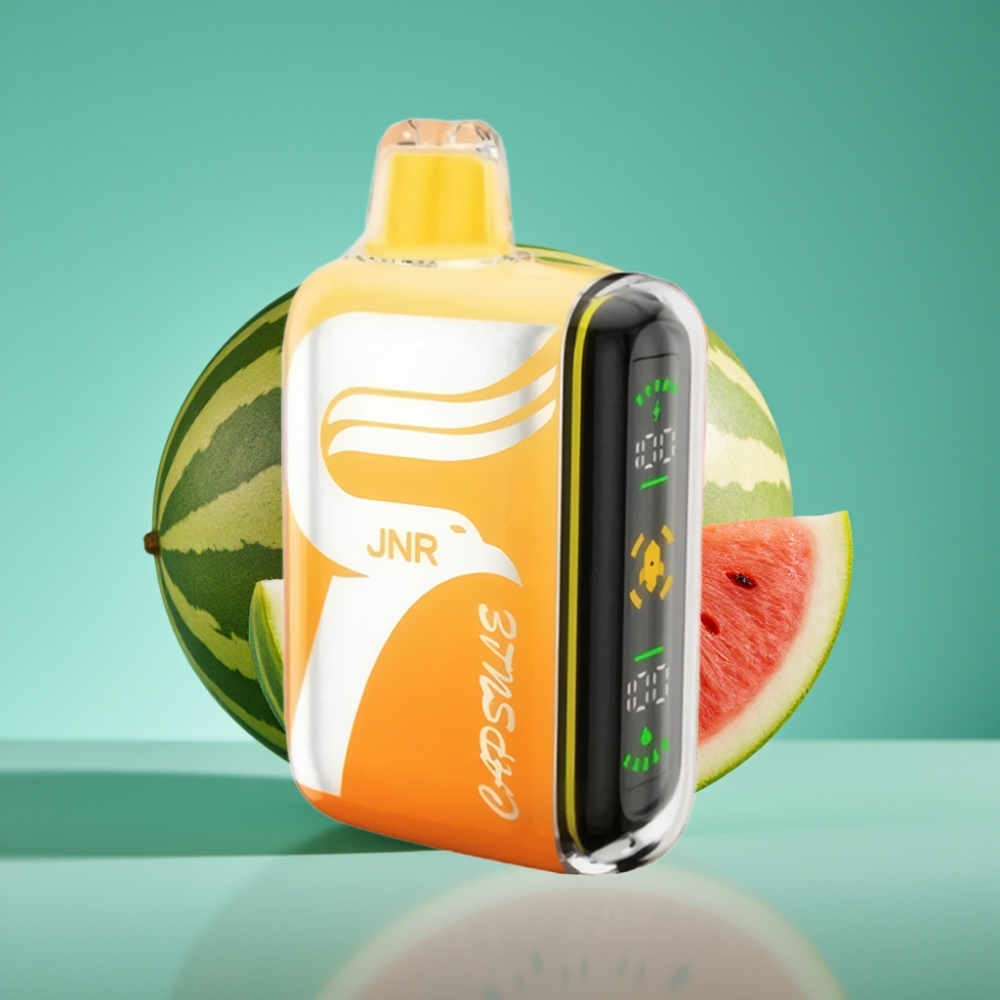JNR Capsule 15000 Puffs Vape Jetable Pastèque Irchee – 850mAh, 20ml, Dual Mesh Coil, Smart LED Display, Boost Mode, Type-C Charge, 2%/5% Nicotine