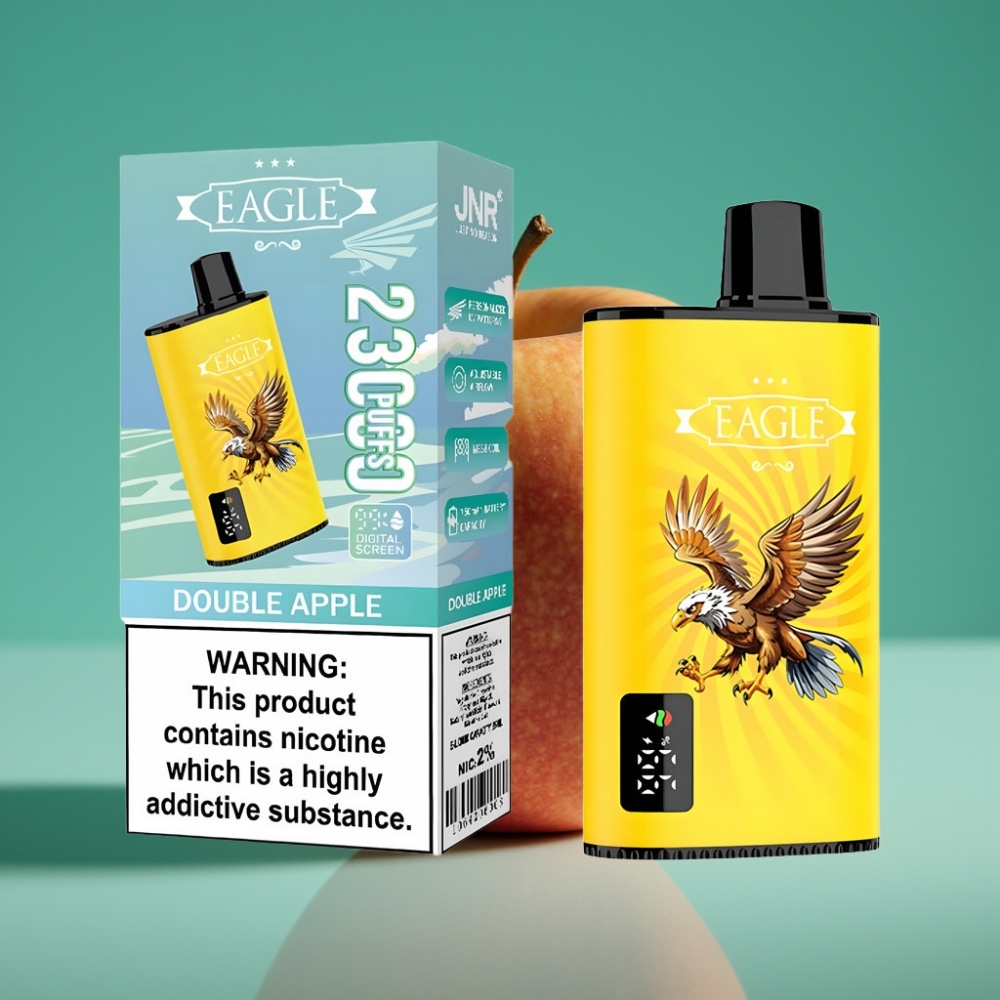 JNR EAGLE Smart 23000 Puffs Double Pomme Ecran Digital Bobine Mesh 1.0ohm Airflow Réglable