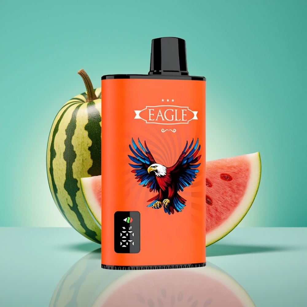 JNR EAGLE Smart 23000 Puffs Vape Jetable Pastèque Bubblegum – Écran Digital, Bobine Mesh 1.0ohm, Airflow Réglable, Batterie 750mAh, Port Type-C