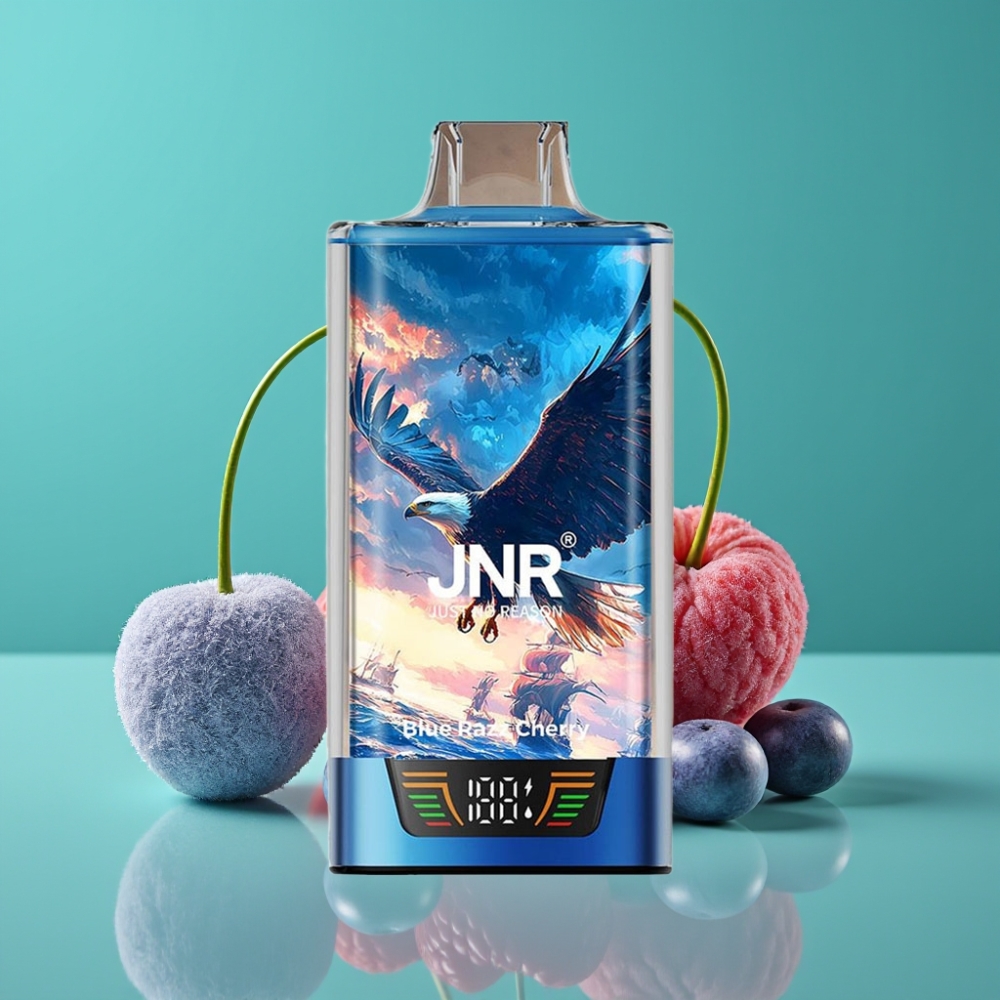 JNR Falcon Pro 28000 Vape Jetable Blue Razz Cerise - 30ml, 950mAh, 5% Nicotine, Dual Mesh Coil, Smart Display