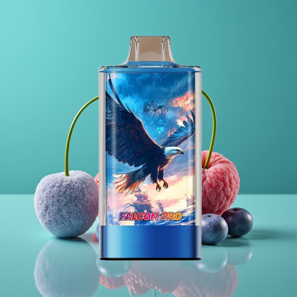JNR Falcon Pro 28000 Vape Jetable Blue Razz Cerise - 30ml, 950mAh, 5% Nicotine, Dual Mesh Coil, Smart Display