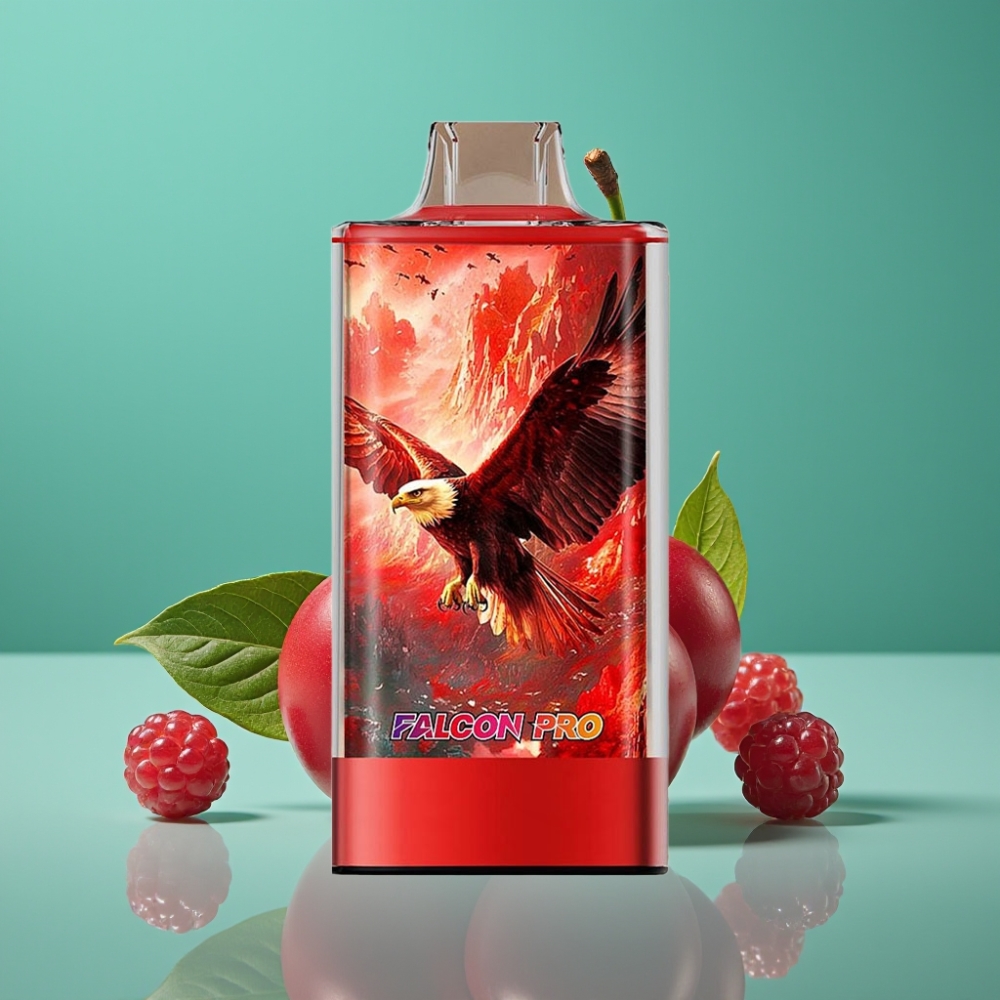 JNR Falcon Pro 28000 Vape Jetable Cerise-Baies – 30ml / 28000 Puffs / 5% Nicotine / Double Mesh Coil / USB-C