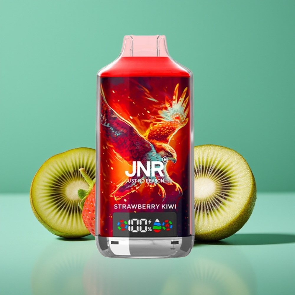 JNR Falcon X 18000 Puffs - Fraise Kiwi - 24ml/750mAh - Double Mesh & Double Core - Écran Digital - Charge Type-C - 0%/2%/5% Nicotine